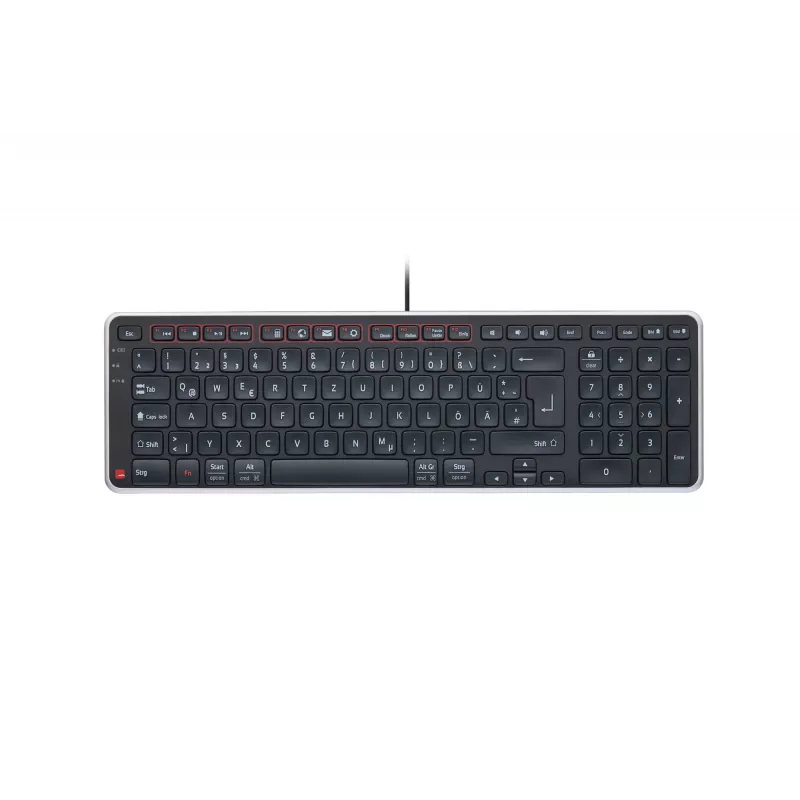 Contour Design Balance Keyboard DE, laidinis, pilno dydžio (100%), belaidis, RF belaidis + USB, QWERTZ, juoda