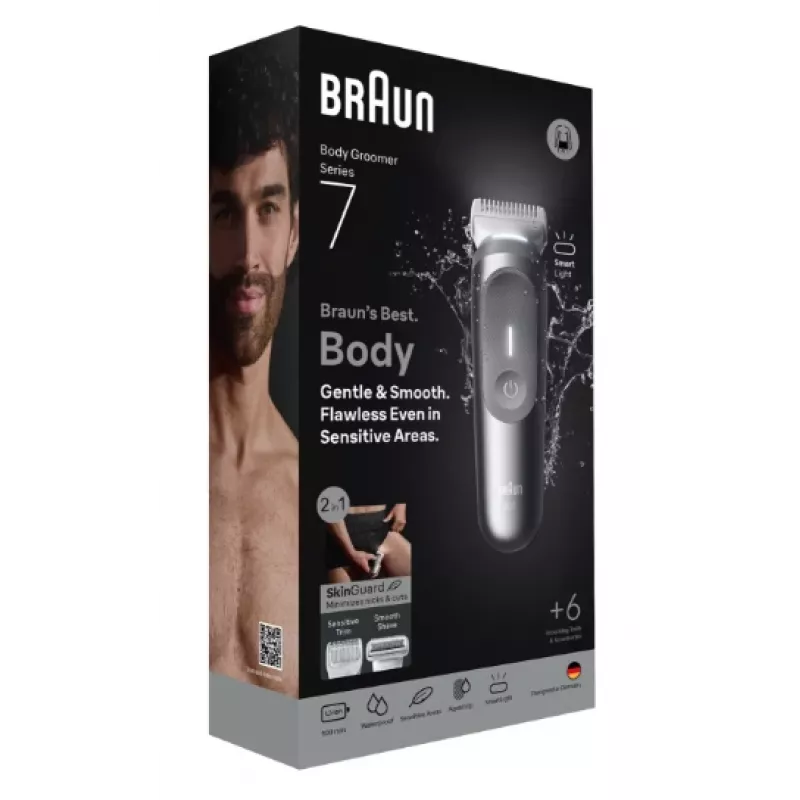 Kūno groomeris Braun Series 7 BG7550 Pilka Ličio jonų baterija