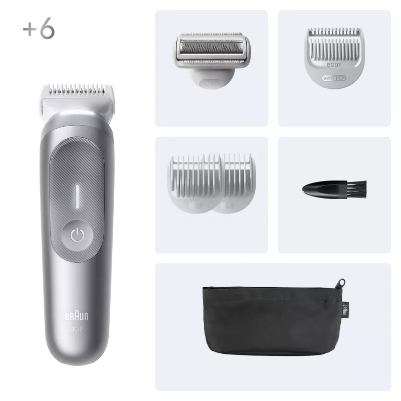Kūno groomeris Braun Series 7 BG7550 Pilka Ličio jonų baterija