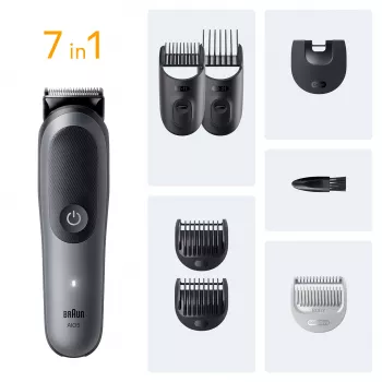 Braun AIO5520 kirpimo mašinėlė/trimeris juoda, pilka 14 Ličio jonų (Li-Ion)