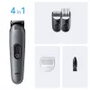 Braun AIO3500 daugiafunkcis kirpimo ir barzdos formavimo rinkinys, juoda/pilka, 14 ilgio nustatymų, NiMH