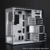 Kompiuterio korpusas CHIEFTEC BW-01B-OP Midi Tower ATX/ITX, talpina 6×3,5 colio + 4×2,5 colio, 2×5,25 colio, galinis 1×120 mm, SGCC, juodas, 200×510×465 mm