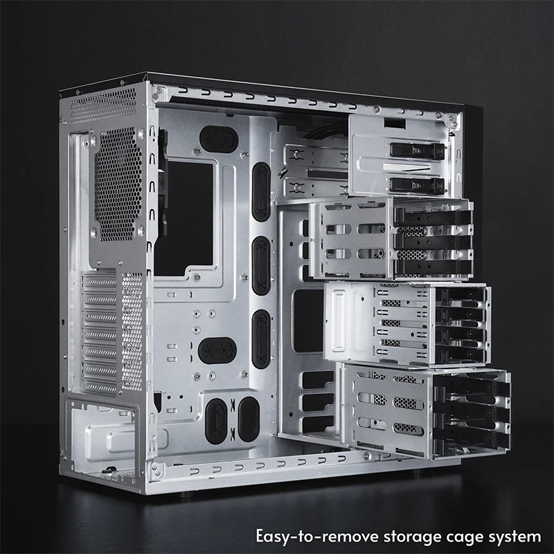 Kompiuterio korpusas CHIEFTEC BW-01B-OP Midi Tower ATX/ITX, talpina 6×3,5 colio + 4×2,5 colio, 2×5,25 colio, galinis 1×120 mm, SGCC, juodas, 200×510×465 mm