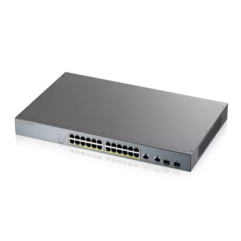Zyxel GS1350-26HP-EU0101F valdomas L2 gigabitinės Ethernet jungiklis su PoE (24 prievadai)