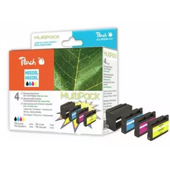 Peach PI300-416 rašalo kasetės rinkinys juoda, žydra, raudona, geltona
