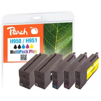 Peach PI300-587 rašalo kasetė Juoda, Žydra, Raudona, Geltona