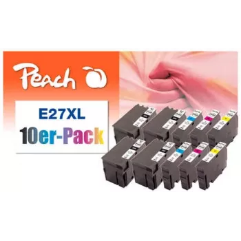 Peach 0F319986 kasetė su rašalu 10 vnt. Juoda, Žydra, Purpurinė, Geltona
