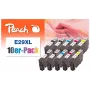 Peach 0F319987 kasečių rinkinys 10 vnt. Juoda, Žydra, Violetinė, Geltona