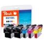 Peach PI500-246 rašalinė kasetė 5 vnt. Juoda, Žydra, Violetinė, Geltona