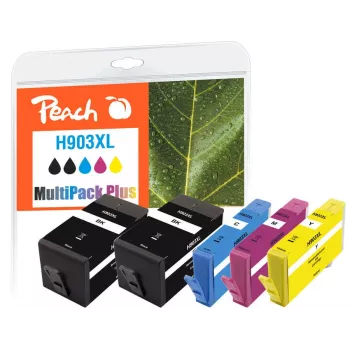 Peach PI300-865 kasetė 5 vnt. Didelės talpos (XL) Juoda, Žydra, Purpurinė, Geltona