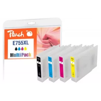 Kasetė Peach PI200-724 4 vnt. didelės talpos (XL) juoda, žydra, rausvai raudona, geltona