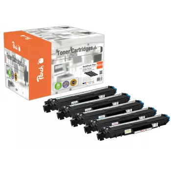 Peach PT1065 kasetė su toneriu 5 vnt. Suderinama Juoda, Žydra, Purpurinė, Geltona