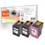 Peach PI300-1046 kasetė 3 vnt. Suderinama Standartinė talpa Juoda, Žydra, Purpurinė, Geltona