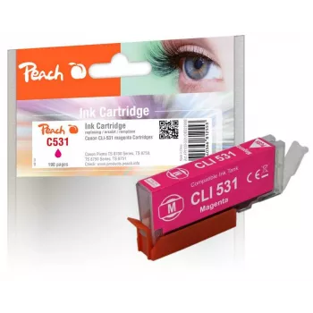 Peach PI100-501 rašalo kasetė 1 vnt. Suderinama Standartinė išeiga Magenta