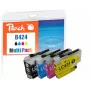 Peach PI500-389 suderinamas rašalo rinkinys Brother LC-424, 4 spalvų