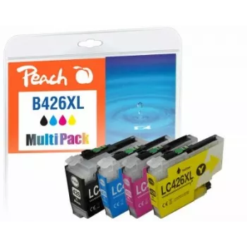 Peach PI500-395 kasetės 4 vnt. Didelės talpos (XL) juoda, žydra, purpurinė, geltona