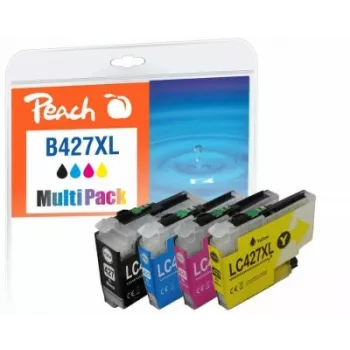 Kasetė Peach PI500-401 didelės talpos (XL) 4 vnt. juoda, žydra, purpurinė, geltona