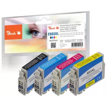 Kasetė su rašalu Peach PI200-848 4 vnt. Suderinama Juoda, Žydra, Purpurinė, Geltona