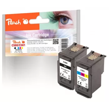 Peach 321029 kasečių rinkinys 2 vnt. Suderinamos standartinės talpos juoda, žydra, rausvai raudona, geltona