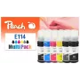 Peach 321706 kasetės 6 vnt. Suderinamos Standartinės Talpos Juoda, Žydra, Pilka, Raudona, Geltona