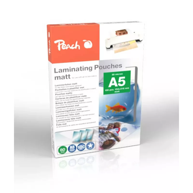 Peach S-PP580-30 laminavimo maišeliai matiniai A5 100 vnt