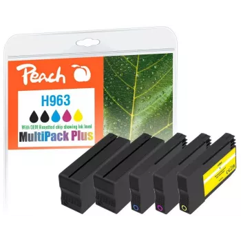 Peach 6ZC70AE rašalo kasetė 5 vnt. Suderinama Juoda, Žydra, Purpurinė, Geltona