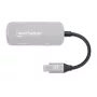 Manhattan USB-C 3-in-1 Dock/Hub su HDMI, USB-A, USB-C ir Power Delivery 100W, aliuminis