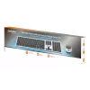 Manhattan MWK7400 Belaidis klaviatūros ir pelės rinkinys, USB-A nano imtuvas, 1200 dpi, sidabrinis/juodas