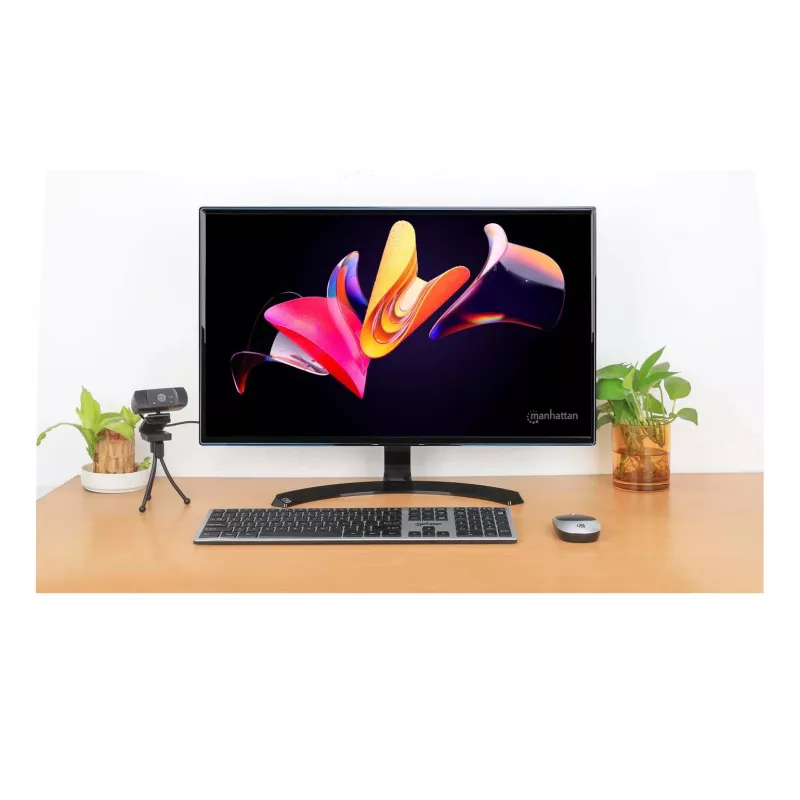 Manhattan MWK7400 Belaidis klaviatūros ir pelės rinkinys, USB-A nano imtuvas, 1200 dpi, sidabrinis/juodas