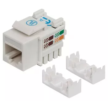 Intellinet Keystone Jack, Cat6, UTP, Punch-down, Baltas, Plokščias, RJ-45, Moteriška, 22/26 AWG