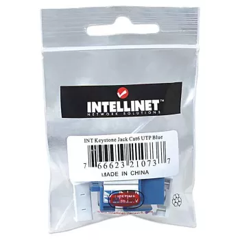 Intellinet Keystone Jack, Cat6, UTP, Punch-down, Mėlynas