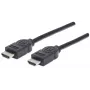 Manhattan HDMI laidas 4K@30Hz, 1,8 m, tinka visiems 1080p/HD ir daugumai 4K įrenginių (patikrinkite savo sistemos 4K specifikaciją), vyriškas–vyriškas, juodas, Ultra HD 4k x 2k, viso gyvenimo garantija, didelės spartos, atitinka HDMM6