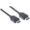 Manhattan HDMI laidas 4K@30Hz, 1,8 m, tinka visiems 1080p/HD ir daugumai 4K įrenginių (patikrinkite savo sistemos 4K specifikaciją), vyriškas–vyriškas, juodas, Ultra HD 4k x 2k, viso gyvenimo garantija, didelės spartos, atitinka HDMM6
