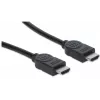 Manhattan HDMI 4K@30Hz laidas su Ethernet, 1 m, tinka visiems 1080p/HD ir daugumai 4K įrenginių (patikrinkite savo sistemos 4K specifikaciją), vyriškas į vyrišką, juodas, Ultra HD 4k x 2k, viso gyvenimo garantija, didelės spartos, atitinka HDMM1MHS