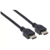 Manhattan HDMI 4K@60Hz laidas su Ethernet – CL3, 5 m, tinkamas montuoti sienoje, visiems 4K ir 1080p/HD įrenginiams, vyriškas į vyrišką, juodas, Ultra HD 4k x 2k, viso gyvenimo garantija, Premium High Speed