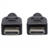 Manhattan HDMI 4K@60Hz laidas su Ethernet – CL3, 5 m, tinkamas montuoti sienoje, visiems 4K ir 1080p/HD įrenginiams, vyriškas į vyrišką, juodas, Ultra HD 4k x 2k, viso gyvenimo garantija, Premium High Speed