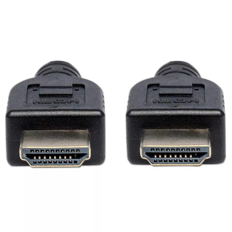 Manhattan HDMI 4K@60Hz laidas su Ethernet – CL3, 5 m, tinkamas montuoti sienoje, visiems 4K ir 1080p/HD įrenginiams, vyriškas į vyrišką, juodas, Ultra HD 4k x 2k, viso gyvenimo garantija, Premium High Speed
