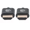 Manhattan HDMI kabelis su Ethernet (ypač plonas), 4K@60Hz (Premium High Speed), 1 m, vyriški kištukai, juodas