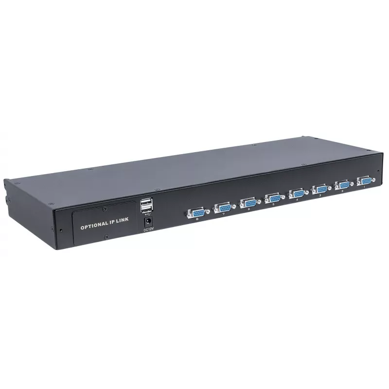 Intellinet modulinis 8 prievadų VGA KVM jungiklis, skirtas naudoti su produkto numeriais 507622, 507738, 507981, 507998, 508025, 508032, 508049 ir 508056