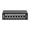 Intellinet Patch Panel, Cat6a, FTP, 8 prievadų, stalinis, ekranuotas, 90° viršutiniai lizdai, juodas