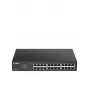 D-Link 24 prievadų Gigabit tinklo valdomas jungiklis, Managed, L2, Gigabit Ethernet (10/100/1000), montuojamas į stelažą, 1U