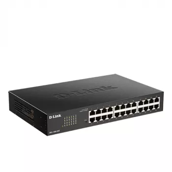 D-Link 24 prievadų Gigabit tinklo valdomas jungiklis, Managed, L2, Gigabit Ethernet (10/100/1000), montuojamas į stelažą, 1U