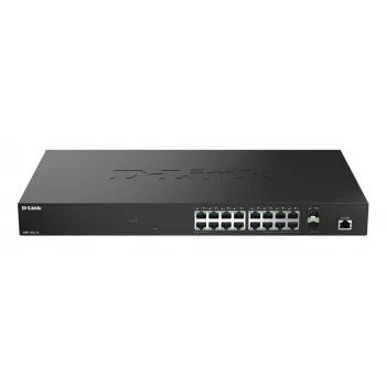 D-Link 18 prievadų 2.5G kelių gigabitų valdomas tinklo jungiklis su 2 x 10G SFP+ prievadais