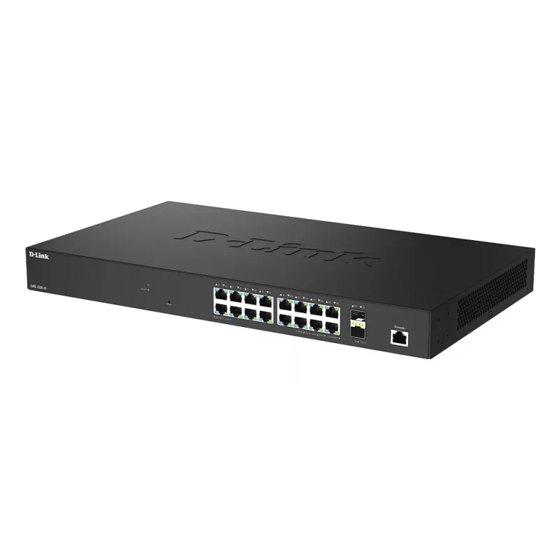 D-Link 18 prievadų 2.5G kelių gigabitų valdomas tinklo jungiklis su 2 x 10G SFP+ prievadais