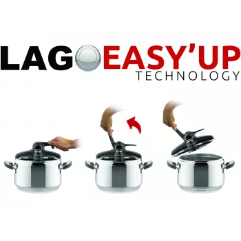 Puodas Lagostina Mia Lagoeasy'up 5 L nerūdijantis plienas