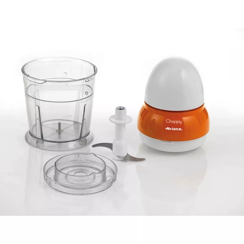 Smulkintuvas Ariete Choppy, 0,25 L, 4,22 kg, oranžinė, balta, nerūdijantis plienas, 100 mm, 100 mm
