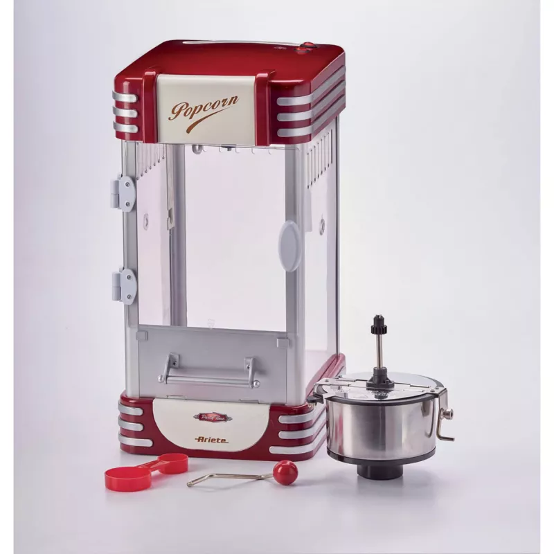 Ariete 2953 Popcorn Popper XL – spragintų kukurūzų aparatas, 2,4 L, 700 g, 310 W, raudonai baltas
