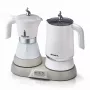 Ariete 1344 Pusryčių stotelė, 3 prietaisai viename: Moka puodas, virdulys, karšto ir šalto pieno putotojas, 500 W, 2/4 puodeliai, palaiko kavą karštą, 5 funkcijos, balta