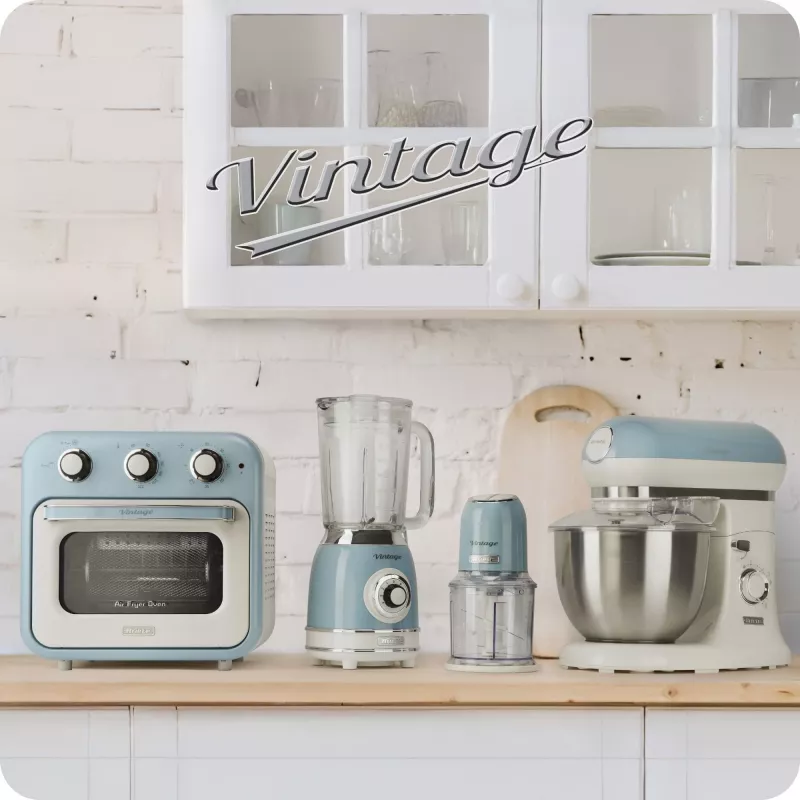Ariete 2869 Vintage elektrinis virdulys, nerūdijantis plienas, 1,7 L, automatinis išsijungimas, 2000 W, vandeniui, arbatai ir žolelių gėrimams, pastelinė mėlyna