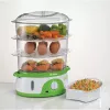 Ariete 911 Healthy Steam - Elektrinis garintuvas - 3 krepšeliai - Indas ryžiams - Laikmatis 60 min - 800 W - 9 l - Baltas ir žalias